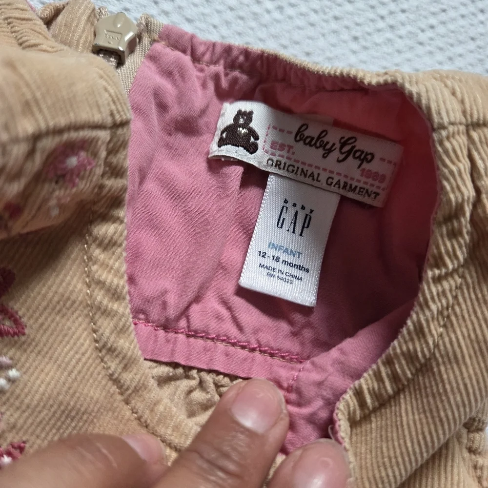 Ralph Lauren Pink Striped and GAP Floral Baby Dresses Bundle